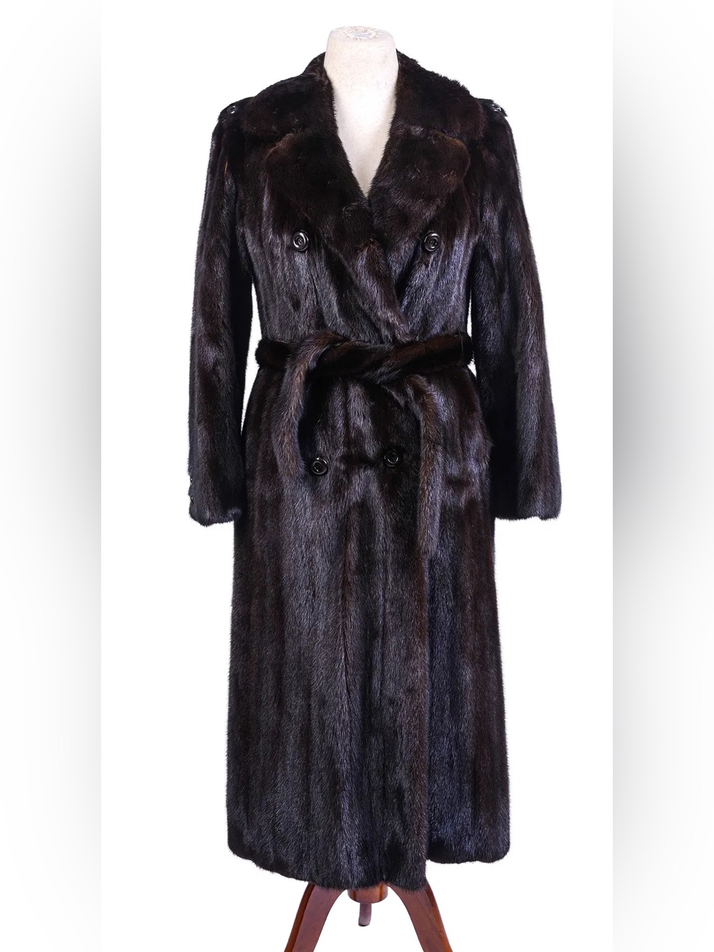Hollywood Legend! Jane Morgan Black Mink Trench Coat